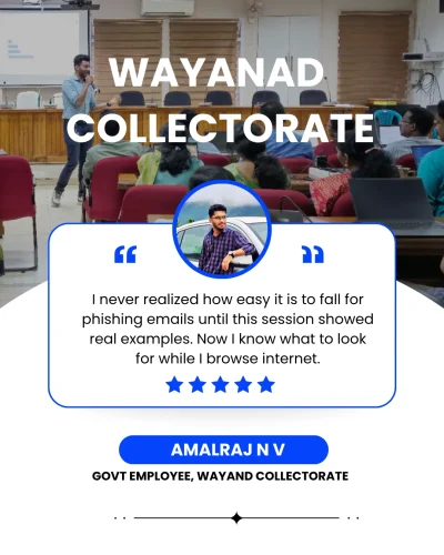 testimonial amal best cyber security trainer in kerala
